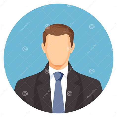Faceless Businessman Avatar Man In Suit With Blue Tie Stock Vector Illustration Of Member
