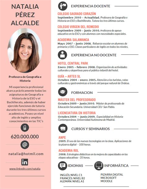 Elige entre más de 50 plantillas en word para rellenar. Elaboración del curriculum de profesores. Plantillas de CV para enviar a colegios privados ...