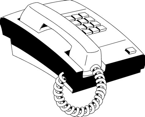 Telephone Clipart Black And White Clip Art Telephone