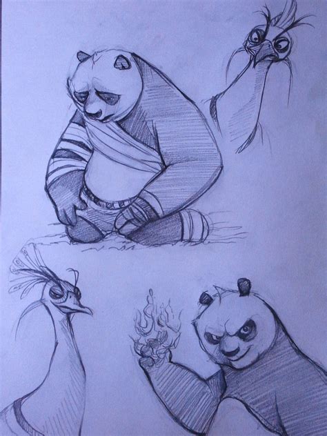 Kung Fu Panda 2 Sketches By Chanchili On Deviantart Panda Art Kung