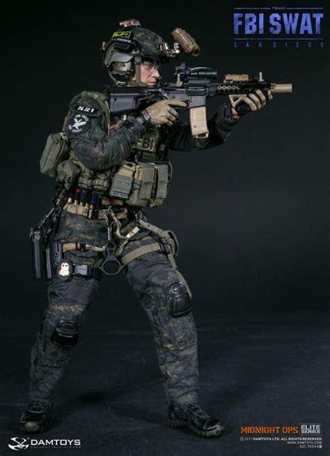 Fbi Swat Team Agent San Diego Midnight Ops Dam Toys Machinegun
