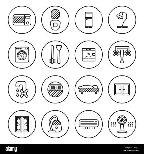 Household Appliances Icon Set Stock Vector Image And Art Alamy