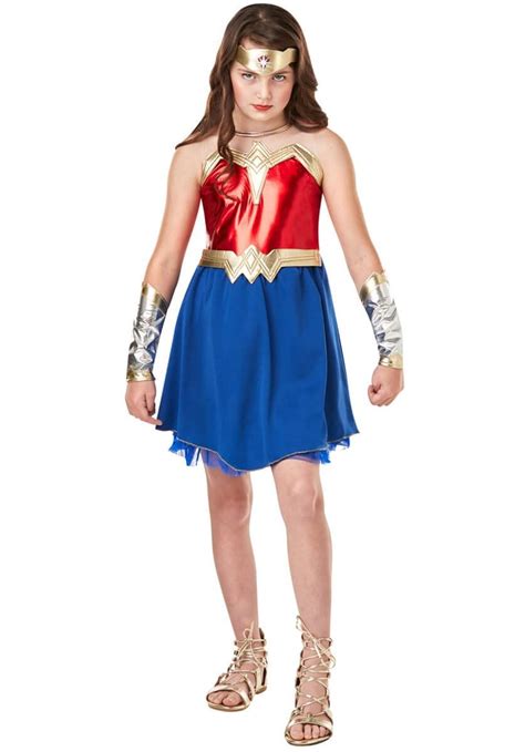 Girls Wonder Woman Costume Fancy Dress Deluxe Trousers Book Day Week Ebay