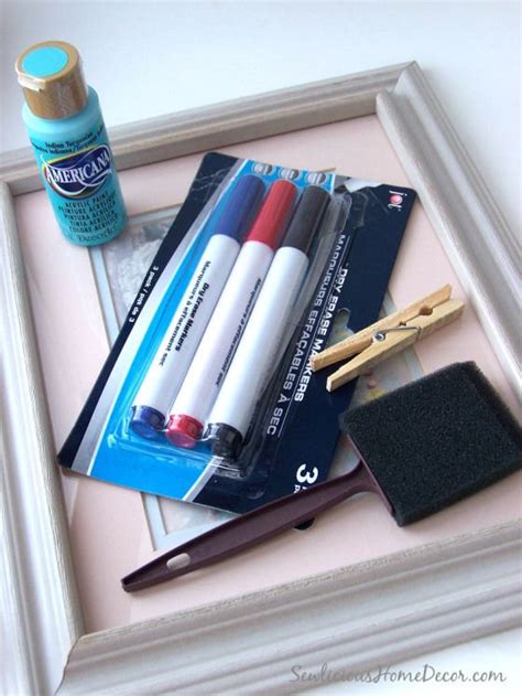 Diy Dry Erase Message Board From A Picture Frame Diy Picture Frames