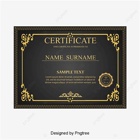 Vector Style Atmosphere Upscale Black Letter Of Appointment Certificate