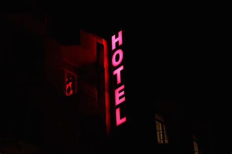 Hotel Neon Signage Hotel Inscription Signboard Light Hd Wallpaper