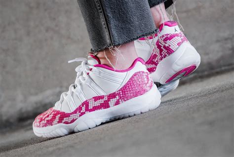 Air Jordan 11 Retro Low Pink Snakeskin 2019 Women Pk Shoes