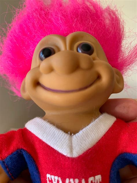 vintage 1980s 1990s pink hair russ troll doll figure etsy