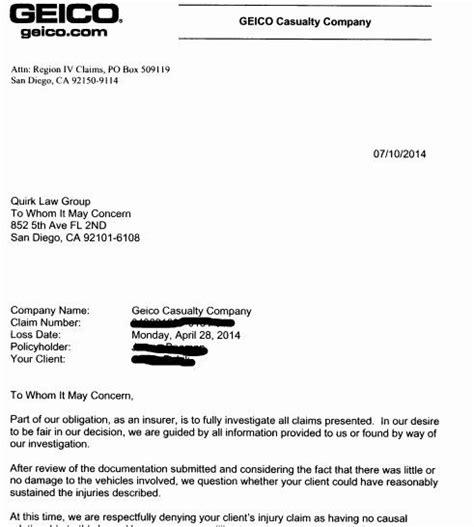 Claim Denial Letter Template Lovely The Small Personal Injury Claim