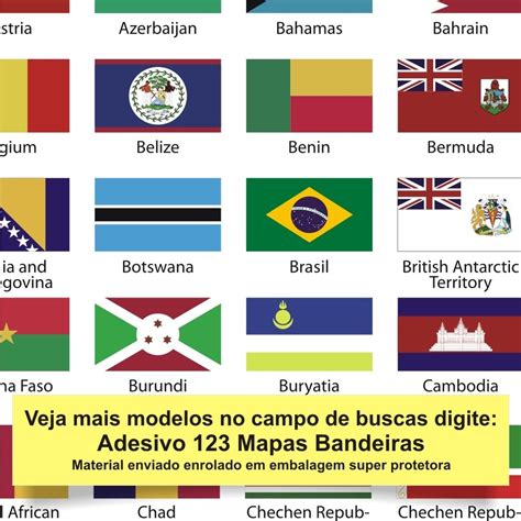 Adesivo 123 Decorativo Bandeiras Mundo Mapas R 6500 Em Mercado Livre
