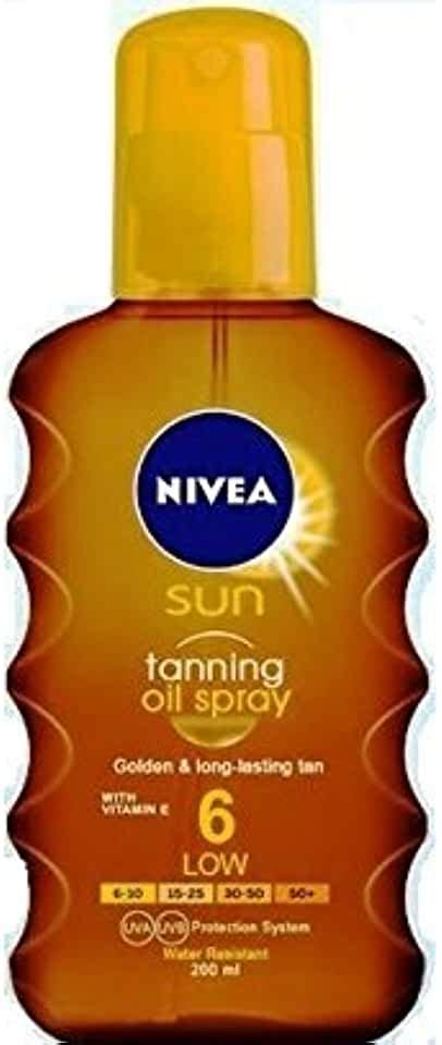 nivea tanning oil