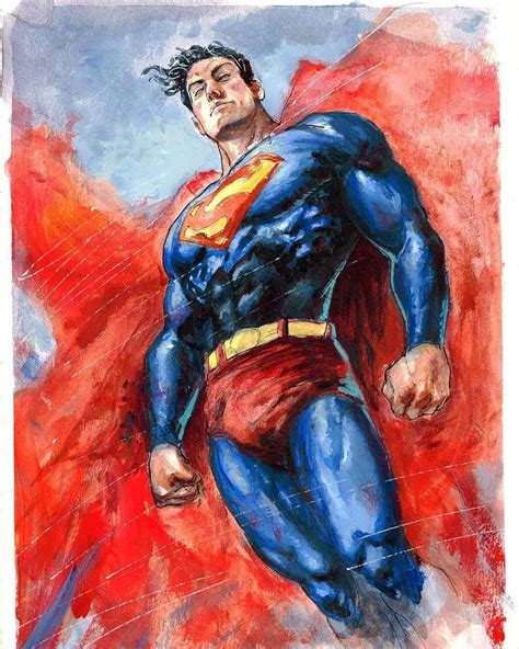 Superman Dc Comics Oil Painting Art Hand Painted Canvas Not Giclee