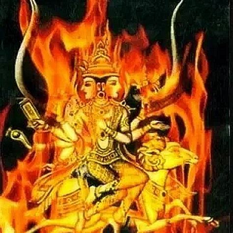 Agni Hindu God Of Divine Illumination And One Of The Three Supreme