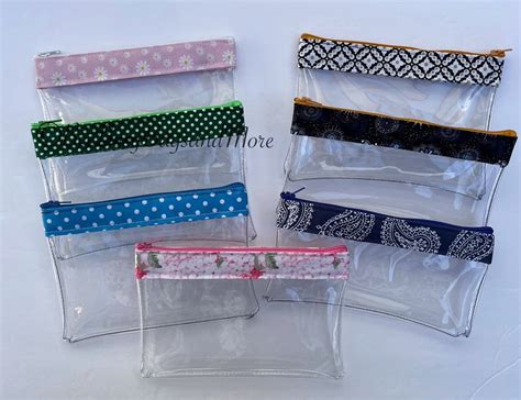 Clear Vinyl Zipper Pouch Make Up Bag Travel Pouch Jewelry Etsy