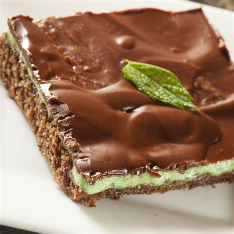 This Chocolate Mint Bars Recipe Has A Baked Bottom That Is Followed