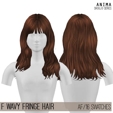 Ts4 F Welliges Pony Haar P Anima Fringe Hairstyles Sims Hair