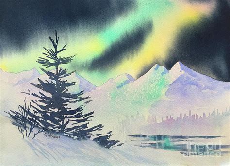 Winter Skylights Painting By Teresa Ascone Pixels
