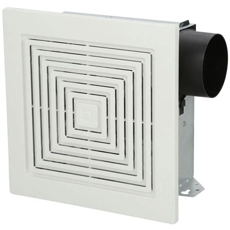 An exhaust fan contains a motor that turns its blades and pulls the air out of the space it is installed. Broan 70 CFM Wall/Ceiling Mount Bathroom Exhaust Fan-671 ...