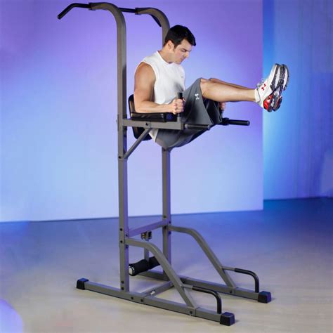 Xmark Fitness Vertical Knee Raise With Dip And Pull Up Station Power
