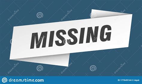 Missing Banner Template Missing Ribbon Label Stock Vector