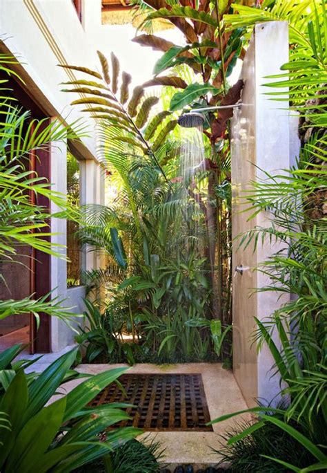 20 Tropical Outdoor Showers With Peaceful Feeling Home Design And