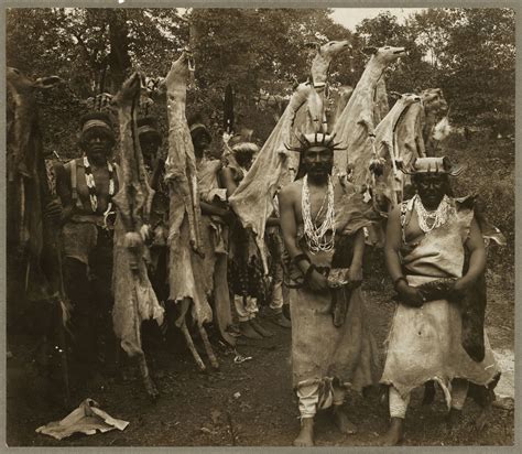 Photograph Of White Deer Skin Dance Along The Redwood Highway Hupa Tribe Ca 1900