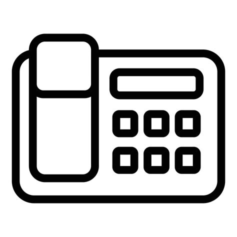 Office Phone Icon Outline Style 15604150 Vector Art At Vecteezy