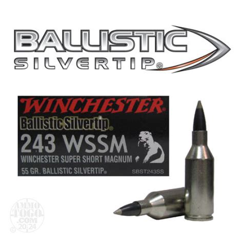 243 Wssm Ammo 20 Rounds Of 55 Grain Polymer Tipped By Winchester