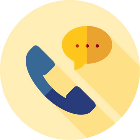 Phone Call Flat Circular Flat Icon