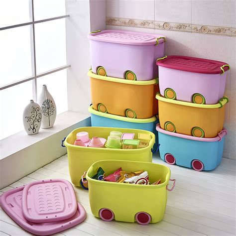 Bestseller #3 best storage bin with wheels. plastic storage bins Wheels Plastic Portable Function ...