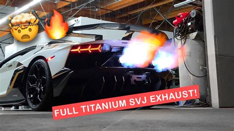 Lamborghini Aventador Svj Exhaust Huge Flames Youtube