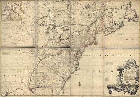 1755 Mitchell Map Of The Colonies Old Map New England Coast British