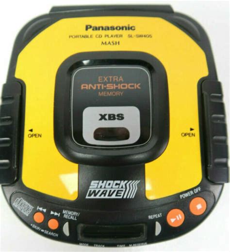 Panasonic Sl Sw405 Shock Wave Xbs Portable Cd Player Yellow For Sale