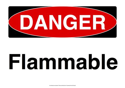 Danger Flammable Sign - ClipArt Best