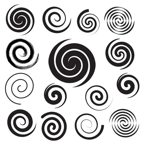 Colección Espiral Conjunto De Espirales Simples Conjunto De Elementos