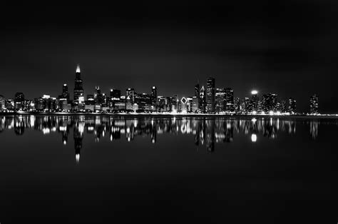 Download Skyline Black And White Wallpaper In High Resolution At City