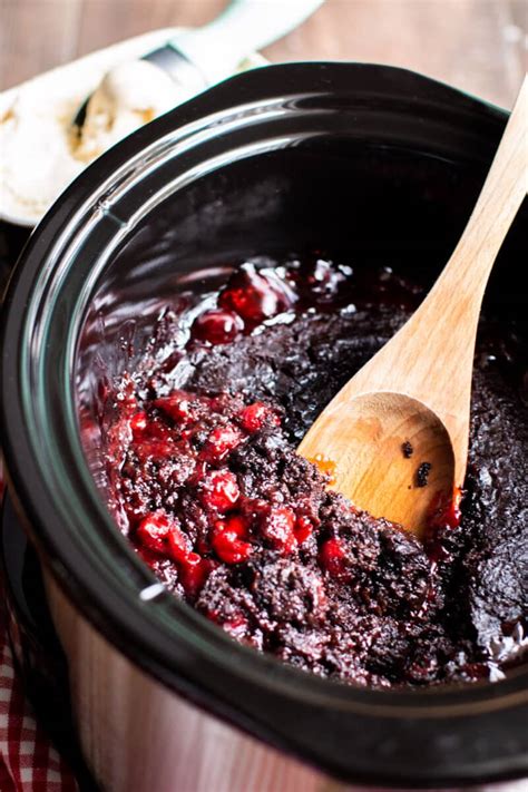 Slow Cooker Chocolate Cherry Dump Cake The Magical Slow Cooker