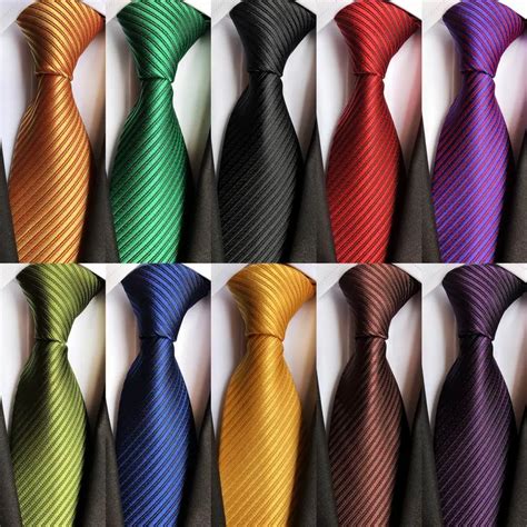 Buy New Brand 8cm Classic Solid Color Striped Ties For