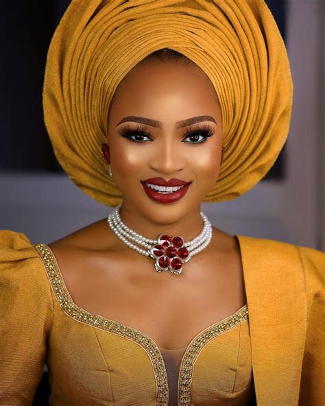 Nigerian Traditional Wedding Bridal Makeup African Head Dress African Wedding Attire African
