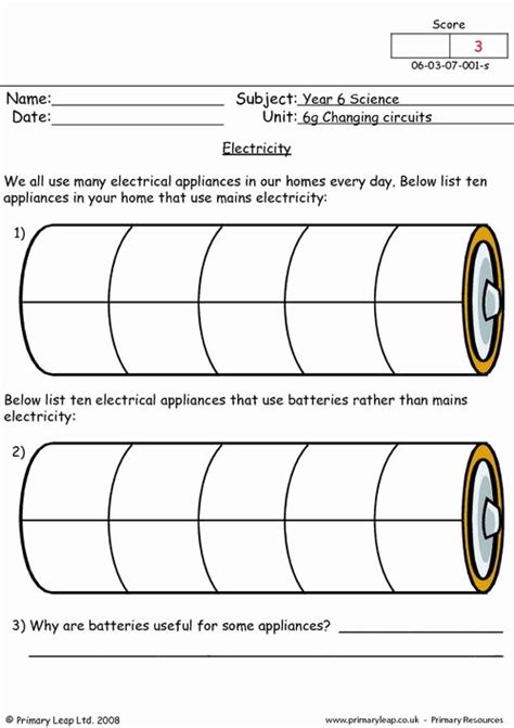 50 Electrical Power Worksheet Answers
