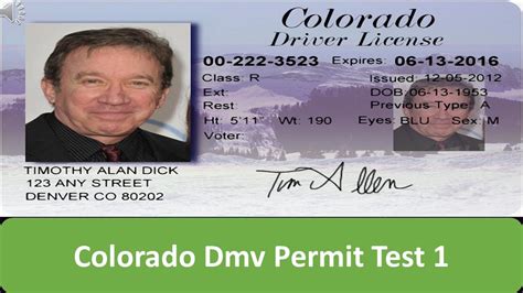 Colorado Dmv Permit Test 1 Youtube