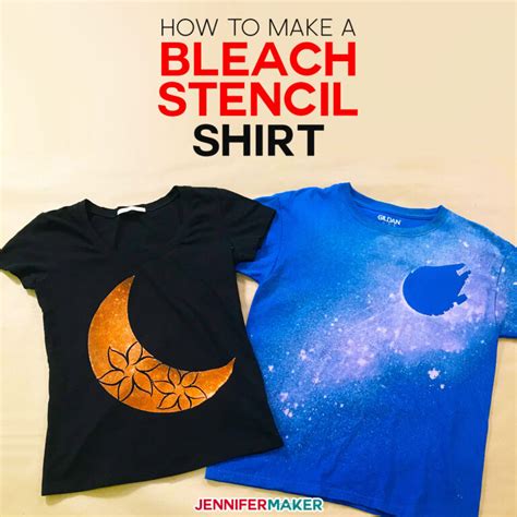 Bleach Stencil Shirt Made With A Cricut Jennifer Maker
