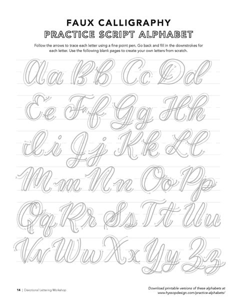 Free Calligraphy Worksheets Printable Free Calligraphy Alphabets — Jacy