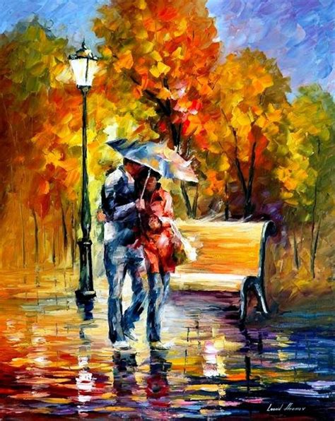 Lovely Couple Wall Art Romantic Painting On Canvas By Leonid Etsy