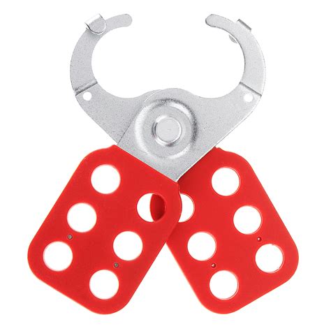 New 25mm38mm Industry Security Six Couplet Lockout Tagout Hasp Clasp Lock Vinyl Coated Steel