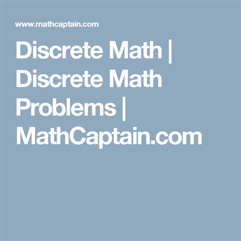 Discrete Math Discrete Math Problems Math Math