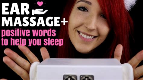 Asmr Oil Ear Massage ~ Lovely Ear Massage And Positive Words To Help You Sleep ~ Youtube