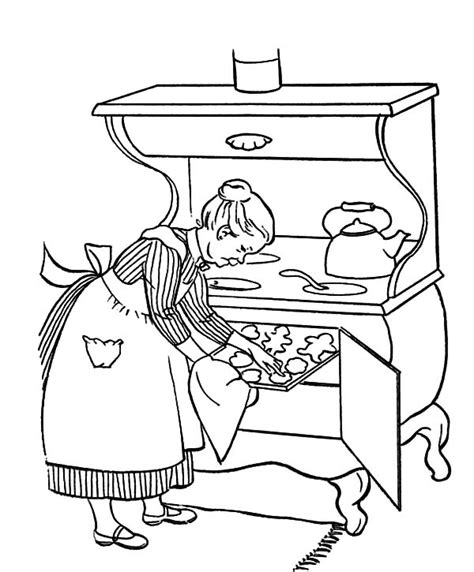 Thousands pictures for downloading and printing! Grandmother Cooking Delicious Cookies Coloring Pages ...