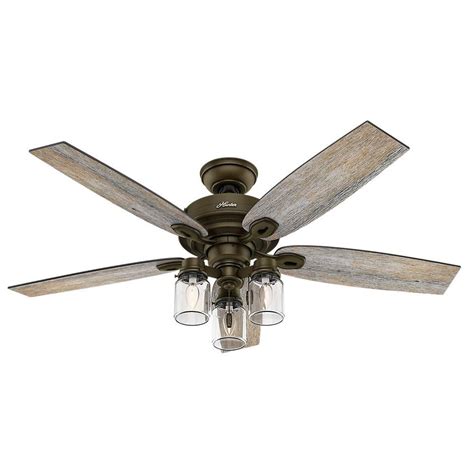 Hunter low profile ceiling fans. Hunter Crown Canyon 52 in. Indoor Regal Bronze Ceiling Fan ...