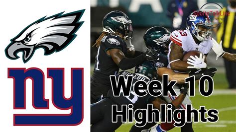 Eagles Vs Giants Highlights Full Game Nfl Week 10 Youtube